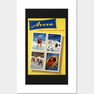 Arosa,Switzerland, Ski Travel Poster Posters and Art